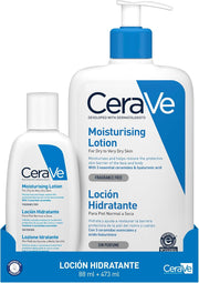 Loción Hidratante 473 Ml + 88 Ml, Para Piel Seca a Muy Seca, Hidrata Y Restaura La Barrera Cutánea, Enriquecida Con Ceramidas Y Ácido Hialurónico, Fórmula Ligera, Apta Para Rostro Y Cuerpo